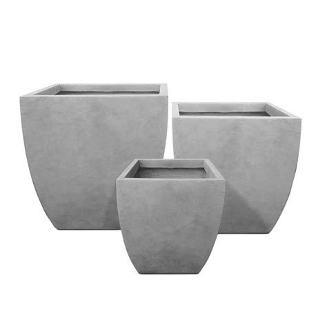 Kante planters - Kante 16 in., 12 in. and 10 in. H Square Lightweight Pure White Concrete Metal Indoor Outdoor Planters (Set of 3) $ 173. 29 /set. KANTE. ... Planters were handmade of lightweight concrete through an ecofriendly manufacturing process. The result is an exceptionally durable, weather and damage resistance, strong UV …